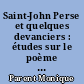 Saint-John Perse et quelques devanciers : études sur le poème en prose