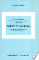 Inédits et addenda : Œuvres complètes : T. XXXII