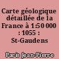 Carte géologique détaillée de la France à 1:50 000 : 1055 : St-Gaudens