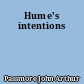 Hume's intentions