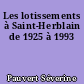 Les lotissements à Saint-Herblain de 1925 à 1993