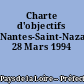 Charte d'objectifs Nantes-Saint-Nazaire 28 Mars 1994