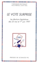 Le vote surprise : les élections législatives des 25 mai et 1er juin 1997