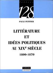 Littérature et idées politiques au XIXe siècle : 1800-1870
