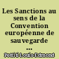 Les Sanctions au sens de la Convention européenne de sauvegarde des droits de l'homme