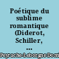 Poétique du sublime romantique (Diderot, Schiller, Wordsworth, Shelley, Hugo, Michelet)