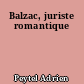 Balzac, juriste romantique