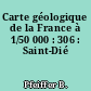 Carte géologique de la France à 1/50 000 : 306 : Saint-Dié