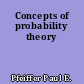 Concepts of probability theory