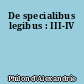 De specialibus legibus : III-IV
