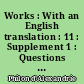 Works : With an English translation : 11 : Supplement 1 : Questions and answers on Genesis