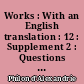 Works : With an English translation : 12 : Supplement 2 : Questions and answers on Exodus