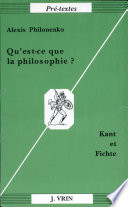 Qu'est-ce que la philosophie ? : Kant & Fichte