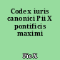 Codex iuris canonici Pii X pontificis maximi