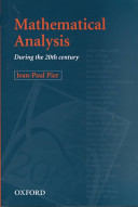 Mathematical analysis during the 20th century