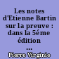 Les notes d'Etienne Bartin sur la preuve : dans la 5éme édition du Traité d'Aubry et Rau