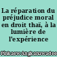 La réparation du préjudice moral en droit thaï, à la lumière de l'expérience française