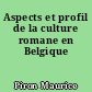 Aspects et profil de la culture romane en Belgique