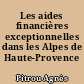 Les aides financières exceptionnelles dans les Alpes de Haute-Provence