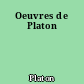 Oeuvres de Platon