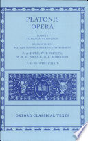 Platonis opera : Tomus I : Tetralogias I-II continens