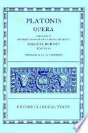 Platonis opera : Tomus II : Tetralogias III-IV continens