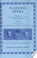Platonis opera : Tomus IV : Tetralogiam VIII continens
