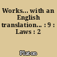 Works... with an English translation... : 9 : Laws : 2