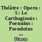 Théâtre : Opera : 5 : Le Carthaginois : Poenulus : Pseudolus : Le Calbe : Rudens