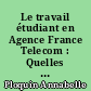 Le travail étudiant en Agence France Telecom : Quelles réalités ? : Cas des CDI TP du secteur de Nantes