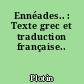 Ennéades.. : Texte grec et traduction française..
