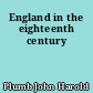 England in the eighteenth century