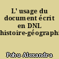 L' usage du document écrit en DNL histoire-géographie