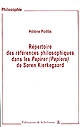 Répertoire des références philosophiques dans les "Papirer" (Papiers) de Søren Kierkegaard