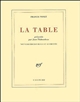 La table : présentée par Jean Thibaudeau