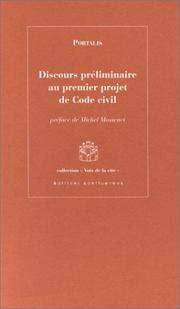 Discours préliminaire au premier projet de Code civil