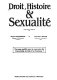 Droit, histoire & sexualité : [colloque, 1985, Toulouse]