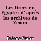 Les Grecs en Egypte : d' après les archives de Zénon