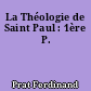 La Théologie de Saint Paul : 1ère P.