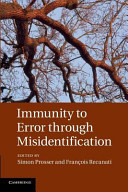 Immunity to error through misidentification : new essays