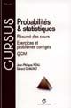 Probabilités & statistiques : résumé des cours, exercices et problèmes corrigés, QCM