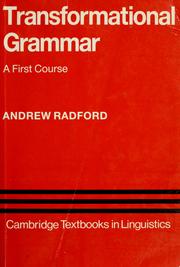 Transformational grammar : a first course