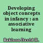 Developing object concepts in infancy : an associative learning perspective