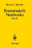 Ramanujan's notebooks : Part III