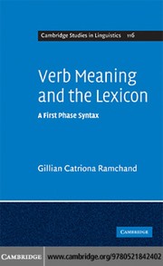 Verb meaning and the lexicon : a first-phase syntax