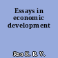 Essays in economic development