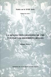 La révolution liégeoise de 1789 vue par les historiens belges (de 1805 à nos jours)