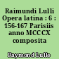Raimundi Lulli Opera latina : 6 : 156-167 Parisiis anno MCCCX composita