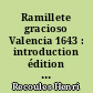 Ramillete gracioso Valencia 1643 : introduction édition et notes