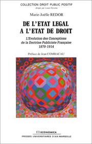 De l'État légal à l'État de droit : l'évolution des conceptions de la doctrine publiciste française, 1879-1914